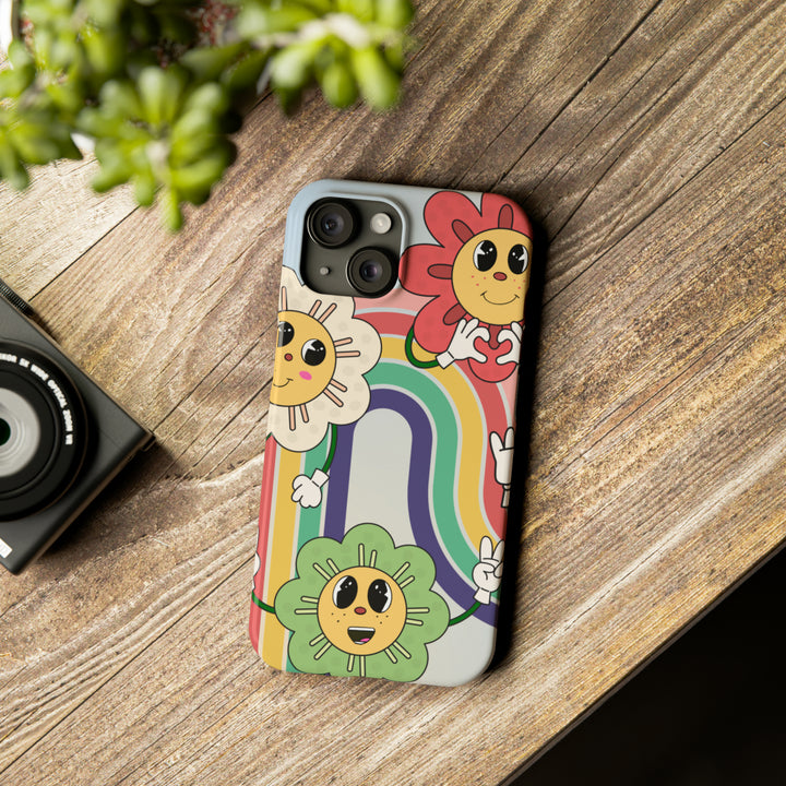 Retro Cartoon Flowers iphone case