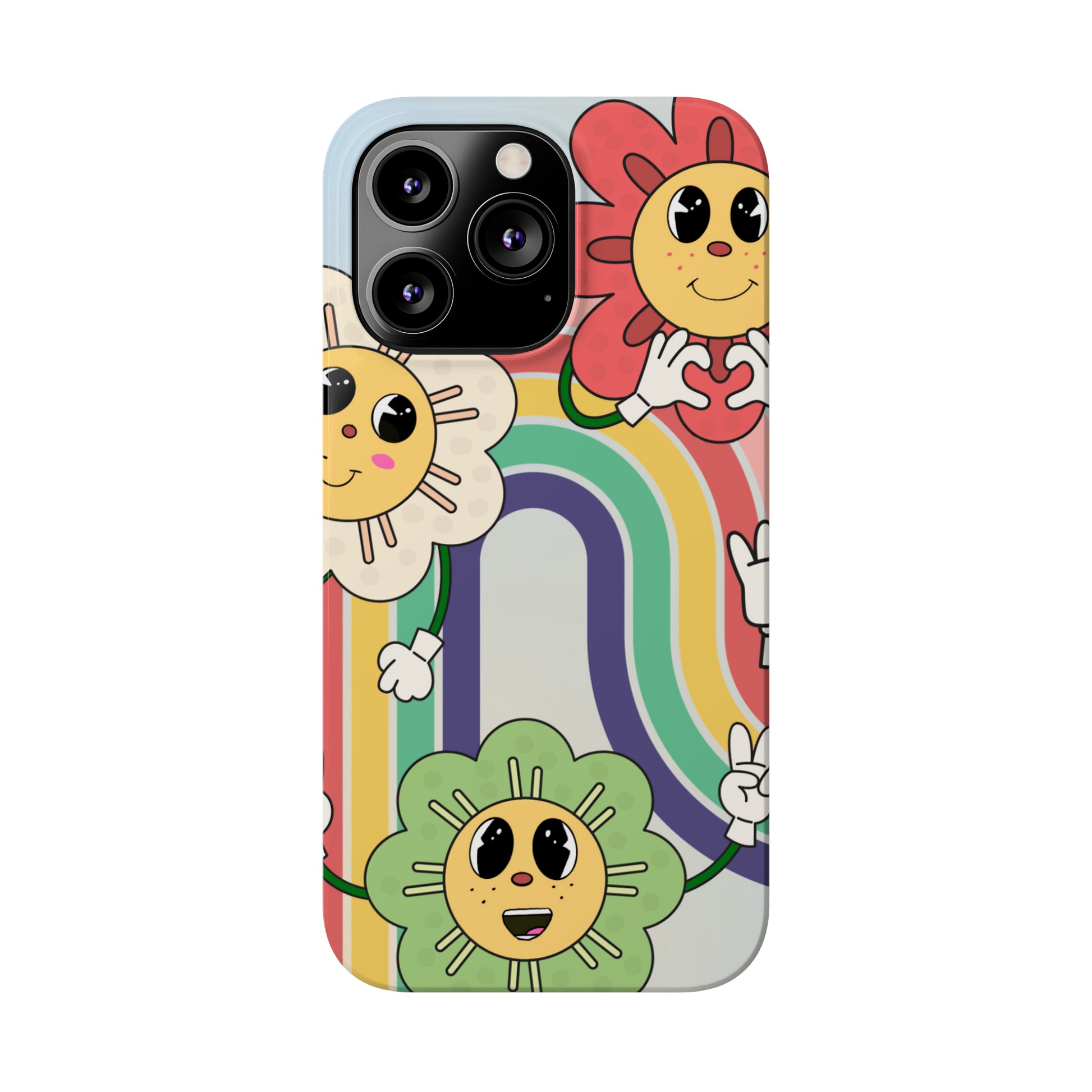 Retro Cartoon Flowers iphone case
