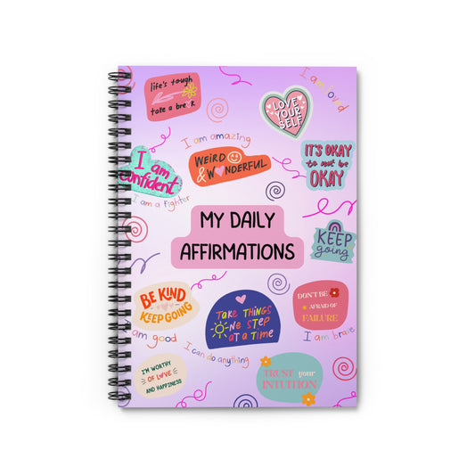 Daily Affirmations - Spiral Notebook
