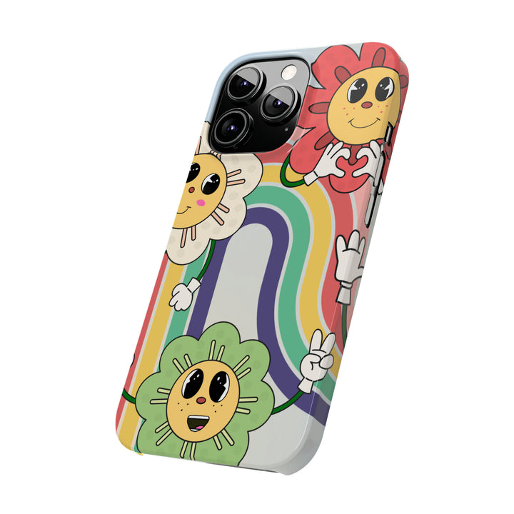 Retro Cartoon Flowers iphone case