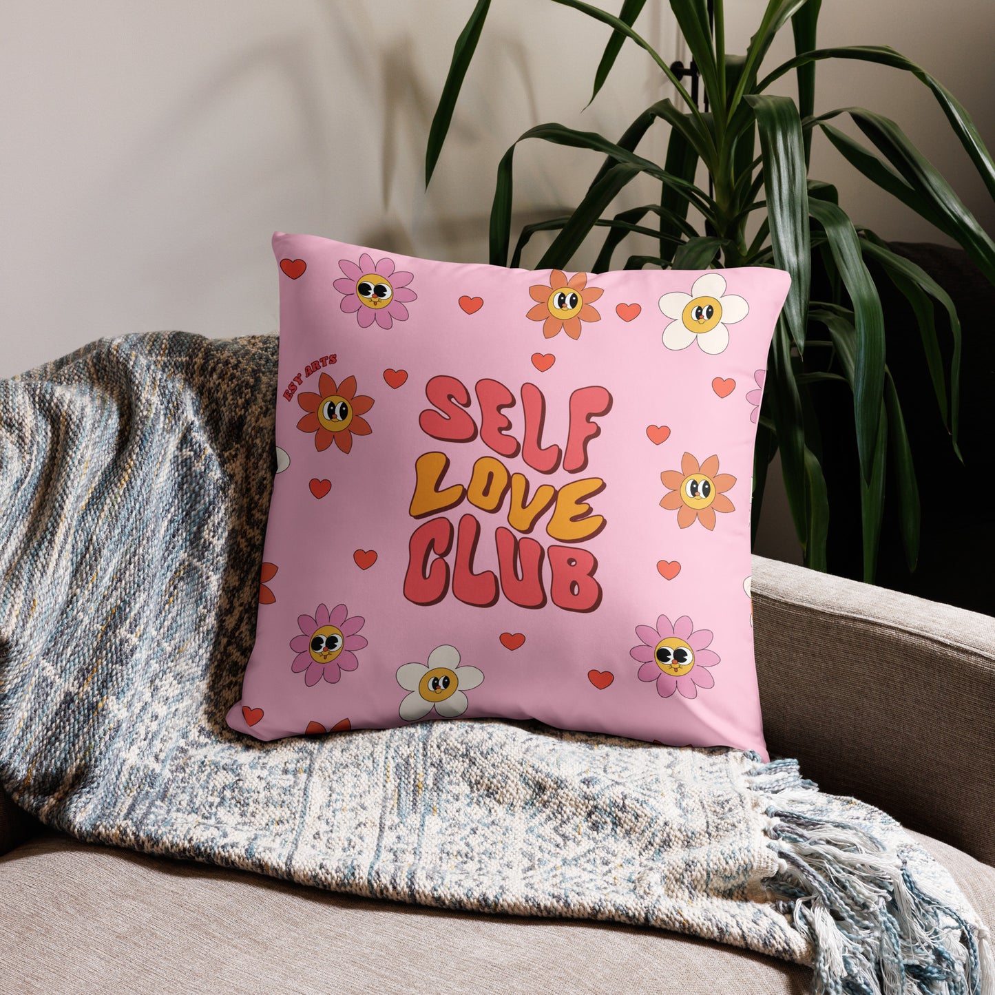 Self Love Club 22 x 22 Pillow