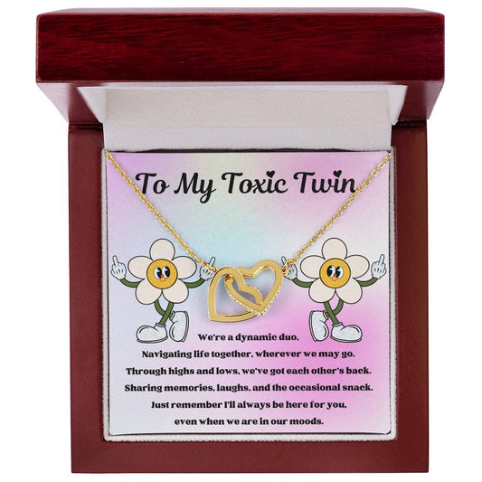 To My Toxic Twin Necklace With Message Card