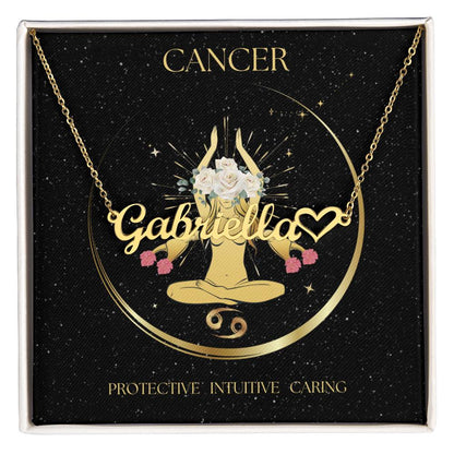 Personalized Cancer Zodiac Sign - Necklace