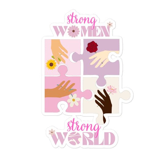 STRONG WOMEN STRONG WORLD - STICKER